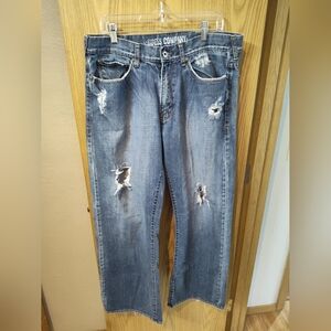 Men's Distressed  Vintage Guess Blue Jeans